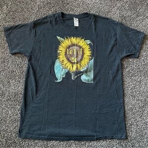 Let it Be Tee with Sunflower Design